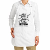 Fist Full Of Whiskers Western Cat Design Full-Length Apron With Pockets