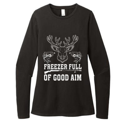 Freezer Full Of Good Aim Deer Hunting Season Hunter Womens CVC Long Sleeve Shirt