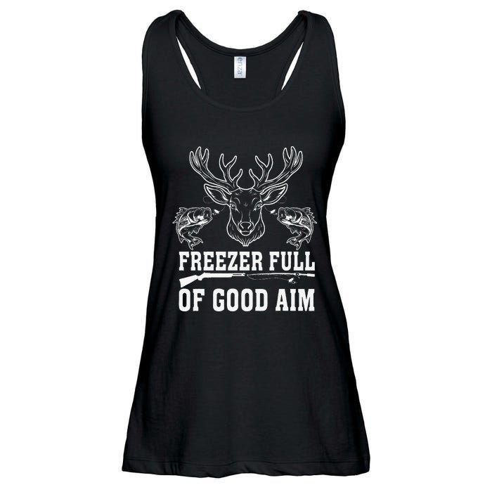 Freezer Full Of Good Aim Deer Hunting Season Hunter Ladies Essential Flowy Tank