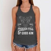 Freezer Full Of Good Aim Deer Hunting Season Hunter Women's Knotted Racerback Tank