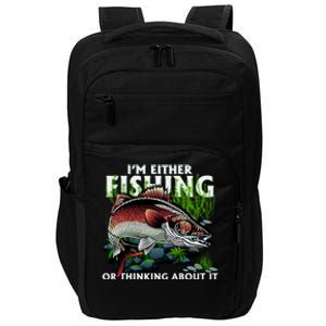 Funny Fishing Or Thinking About It Impact Tech Backpack