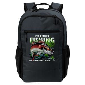 Funny Fishing Or Thinking About It Daily Commute Backpack