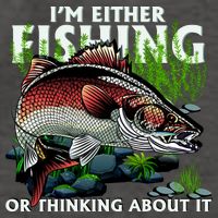 Funny Fishing Or Thinking About It Vector Backpack