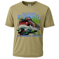 Funny Fishing Or Thinking About It Cooling Performance Crew T-Shirt