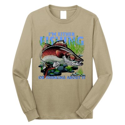 Funny Fishing Or Thinking About It Long Sleeve Shirt