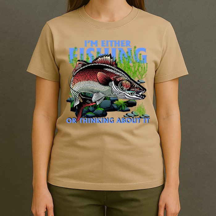Funny Fishing Or Thinking About It T-Shirt