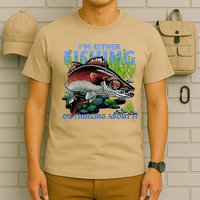 Funny Fishing Or Thinking About It T-Shirt