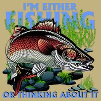 Funny Fishing Or Thinking About It Polo