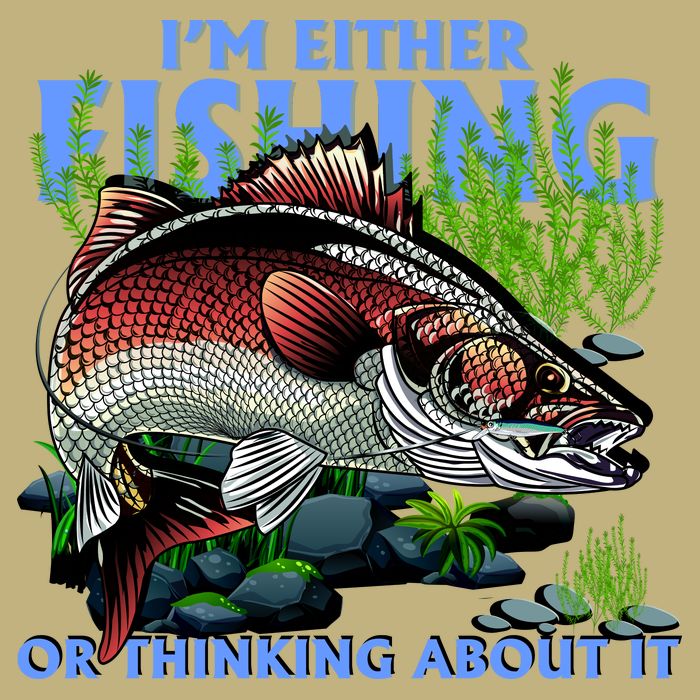 Funny Fishing Or Thinking About It Polo