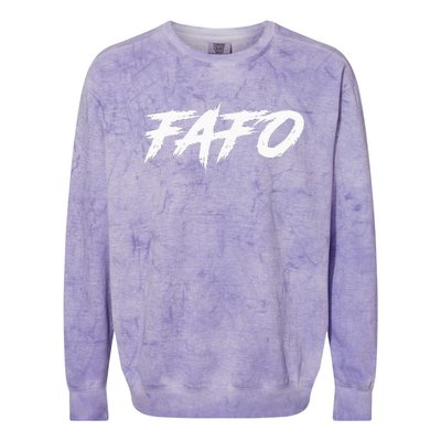 Fafo Find Out Colorblast Crewneck Sweatshirt