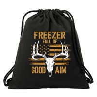Freezer Full Of Good Aim Deer Hunting Season Hunter Dad Drawstring Bag