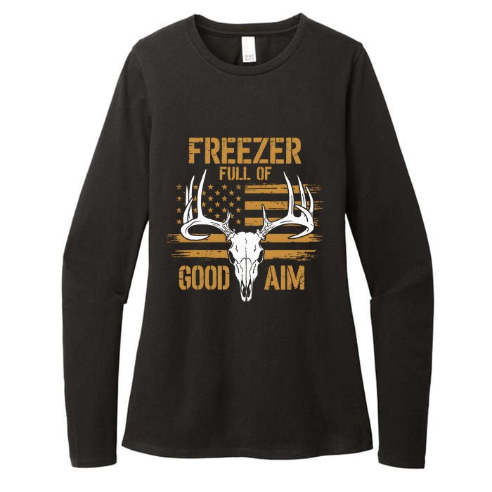 Freezer Full Of Good Aim Deer Hunting Season Hunter Dad Womens CVC Long Sleeve Shirt