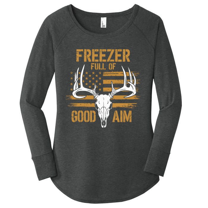 Freezer Full Of Good Aim Deer Hunting Season Hunter Dad Women's Perfect Tri Tunic Long Sleeve Shirt