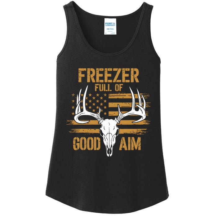 Freezer Full Of Good Aim Deer Hunting Season Hunter Dad Ladies Essential Tank