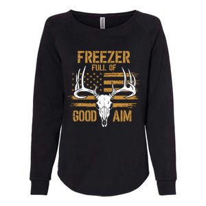 Freezer Full Of Good Aim Deer Hunting Season Hunter Dad Womens California Wash Sweatshirt