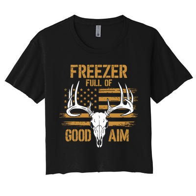 Freezer Full Of Good Aim Deer Hunting Season Hunter Dad Crop Top