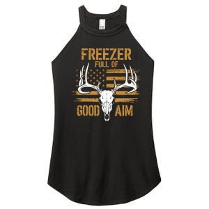 Freezer Full Of Good Aim Deer Hunting Season Hunter Dad Women's Perfect Tri Rocker Tank