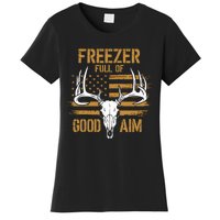 Freezer Full Of Good Aim Deer Hunting Season Hunter Dad Women's T-Shirt