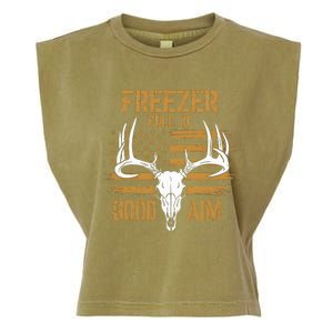 Freezer Full Of Good Aim Deer Hunting Season Hunter Dad Garment-Dyed Women's Muscle Tee