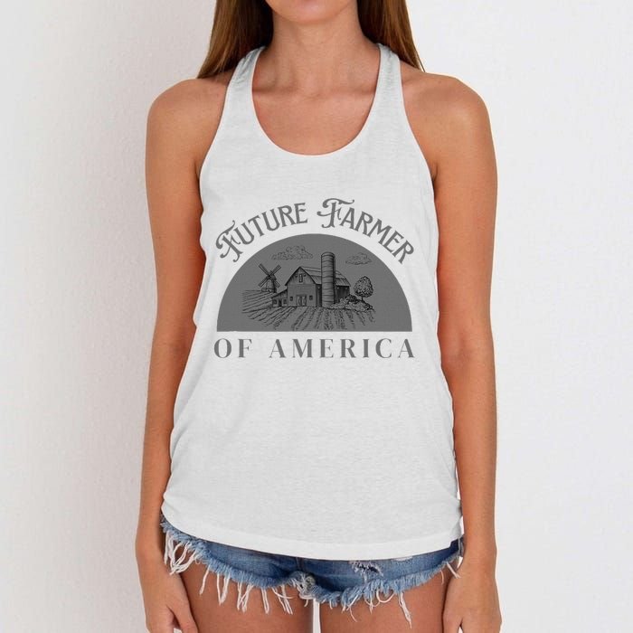 Future Farmer Of America Farmer Farm Boy Farm Girl Women's Knotted Racerback Tank