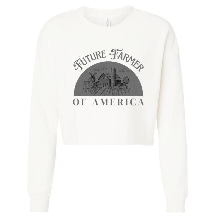 Future Farmer Of America Farmer Farm Boy Farm Girl Cropped Pullover Crew