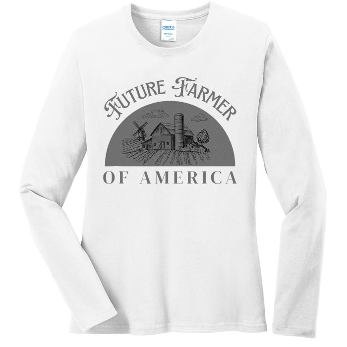 Future Farmer Of America Farmer Farm Boy Farm Girl Ladies Long Sleeve Shirt