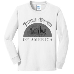 Future Farmer Of America Farmer Farm Boy Farm Girl Kids Long Sleeve Shirt