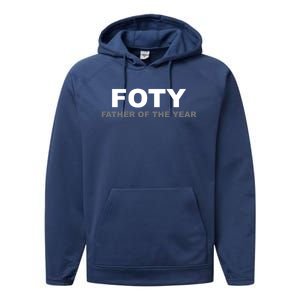 Foty Father Of The Year 2020 Funny Gift Meaningful Gift Performance Fleece Hoodie