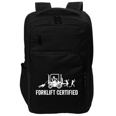 Funny Forklift Operator Forklift Certified Retro Vintage Impact Tech Backpack