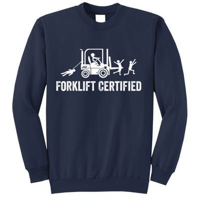 Funny Forklift Operator Forklift Certified Retro Vintage Sweatshirt