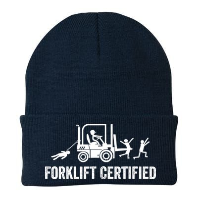 Funny Forklift Operator Forklift Certified Retro Vintage Beanie