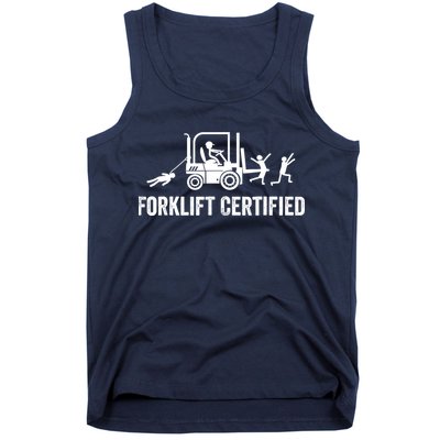 Funny Forklift Operator Forklift Certified Retro Vintage Tank Top
