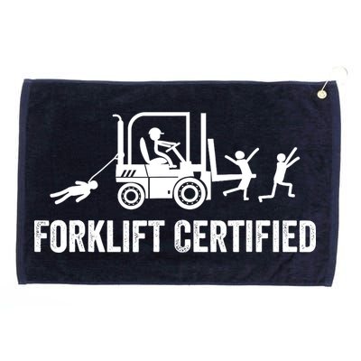 Funny Forklift Operator Forklift Certified Retro Vintage Grommeted Golf Towel