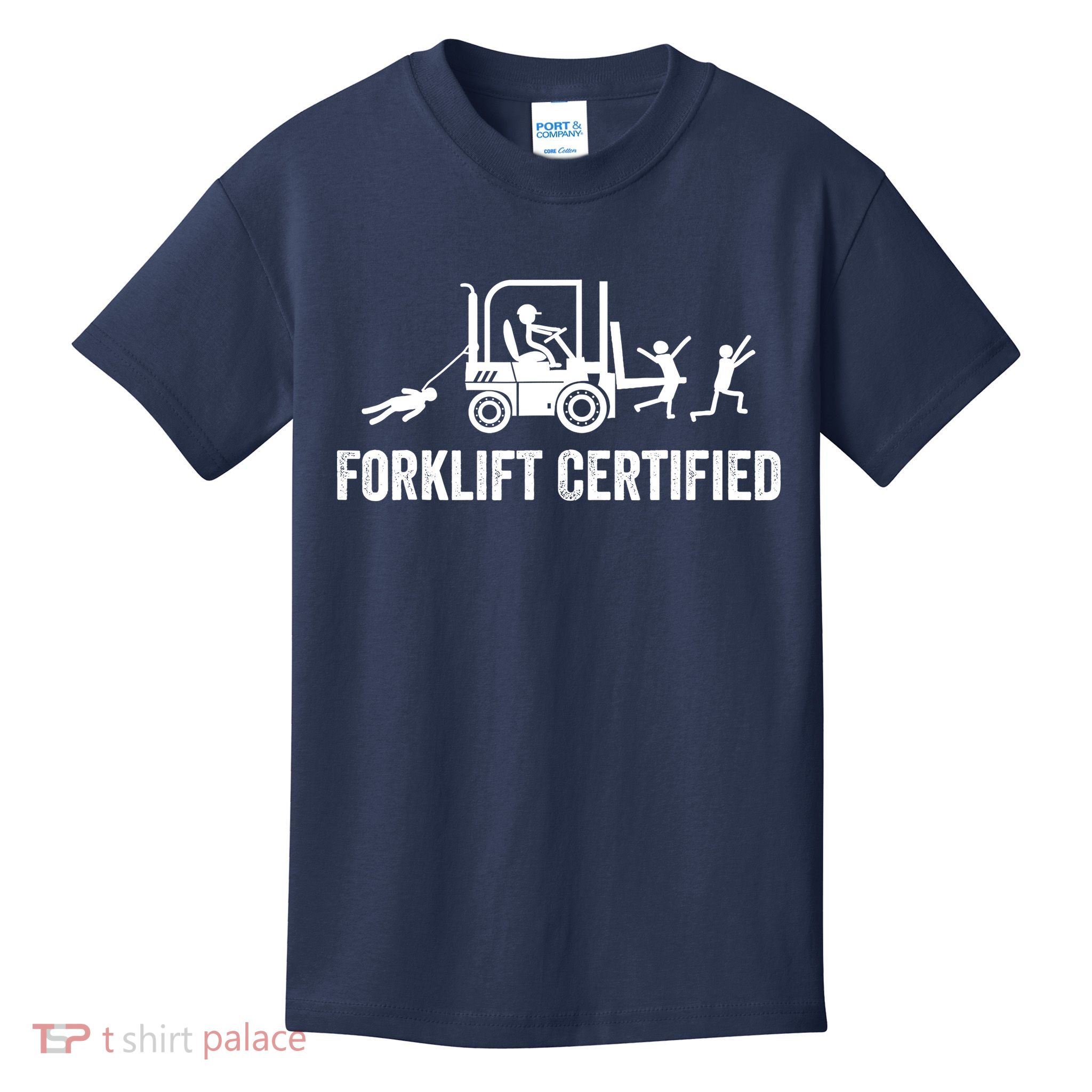 Funny Forklift Operator Forklift Certified Retro Vintage Kids T-Shirt