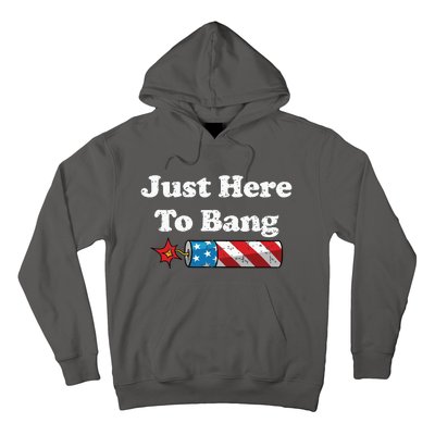 Funny Fourth Of July 4th Of July Im Just Here To Bang Hoodie