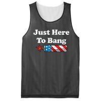 Funny Fourth Of July 4th Of July Im Just Here To Bang Mesh Reversible Basketball Jersey Tank