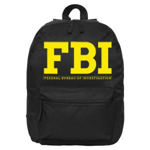 Fbi Federal Office For Investigation Officers 16 in Basic Backpack