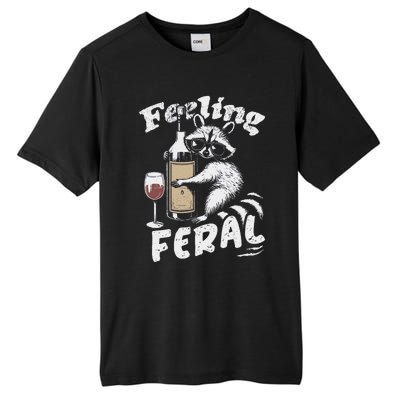 Feeling Feral Opossum Raccoon And Wine Feral Girl Summer Tall Fusion ChromaSoft Performance T-Shirt