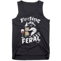 Feeling Feral Opossum Raccoon And Wine Feral Girl Summer Tank Top