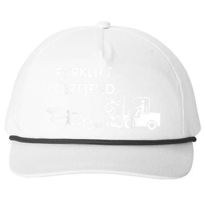 Funny Forklift Operator Forklift Certified Snapback Five-Panel Rope Hat