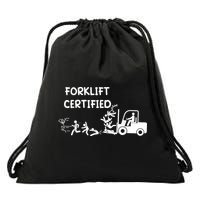Funny Forklift Operator Forklift Certified Drawstring Bag