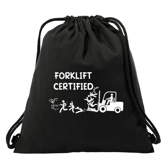 Funny Forklift Operator Forklift Certified Drawstring Bag