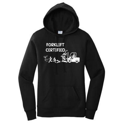 Funny Forklift Operator Forklift Certified Women's Pullover Hoodie