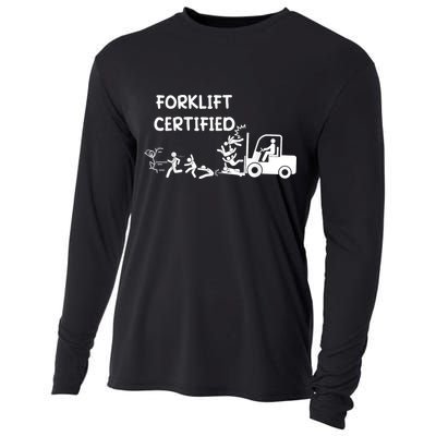 Funny Forklift Operator Forklift Certified Cooling Performance Long Sleeve Crew
