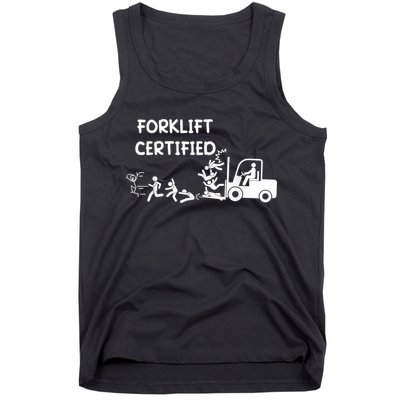 Funny Forklift Operator Forklift Certified Tank Top