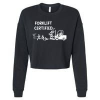 Funny Forklift Operator Forklift Certified Cropped Pullover Crew