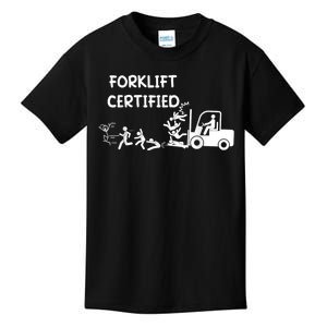 Funny Forklift Operator Forklift Certified Kids T-Shirt