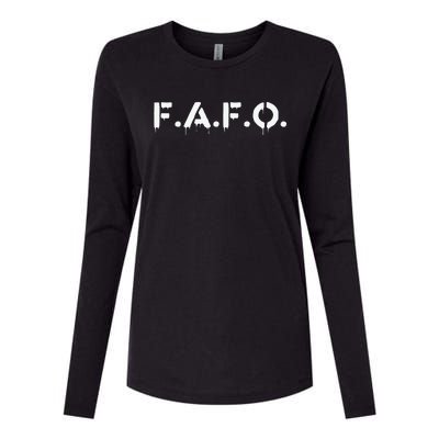 Fafo Find Out Funny Womens Cotton Relaxed Long Sleeve T-Shirt