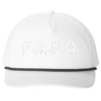 Fafo Find Out Funny Snapback Five-Panel Rope Hat