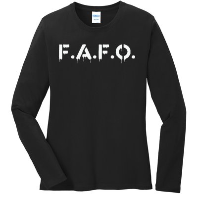 Fafo Find Out Funny Ladies Long Sleeve Shirt